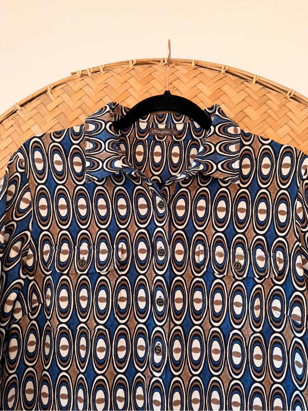 J. MCLAUGHLIN LAWRENCE OPTIC GEOMETRIC PRINT COLLARED SHIFT DRESS CORP-CORE EUC - Picture 9 of 14